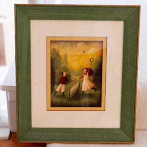 KIDS PLAYING TENNIS FRAMED PICTURE