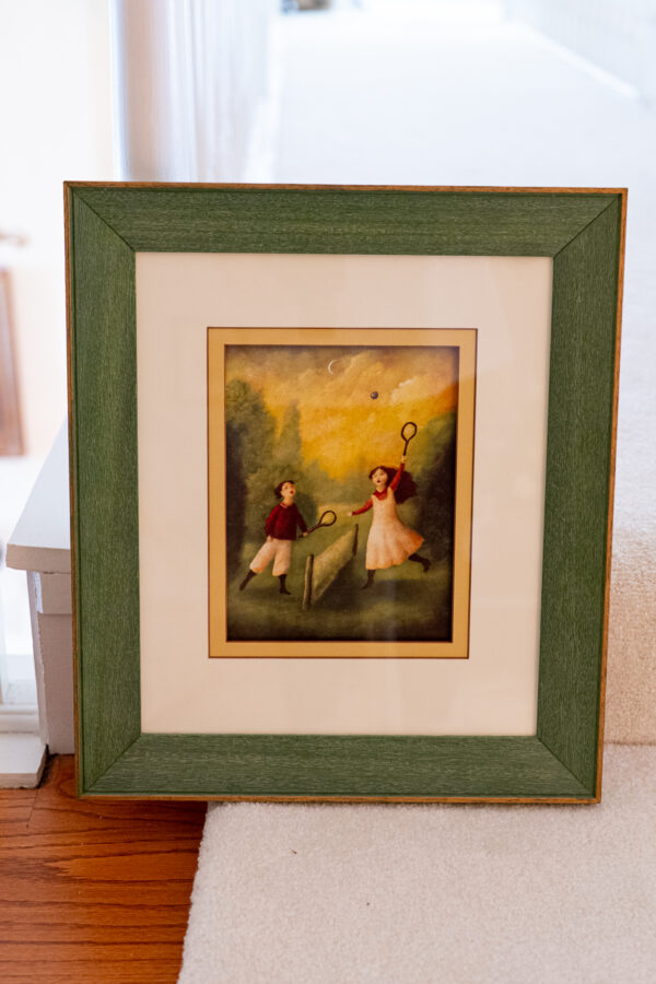 KIDS PLAYING TENNIS FRAMED PICTURE