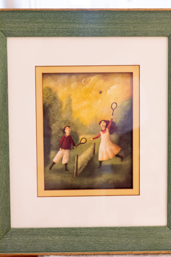KIDS PLAYING TENNIS FRAMED PICTURE - Image 3