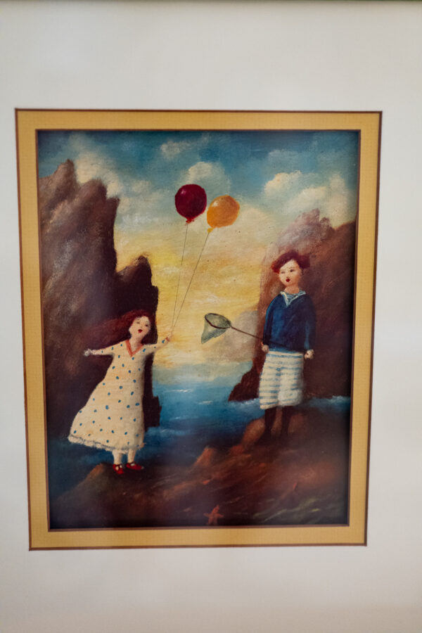 “ROCK POOL” FRAMED PICTURE – CHILDREN WITH BALLOONS - Image 3