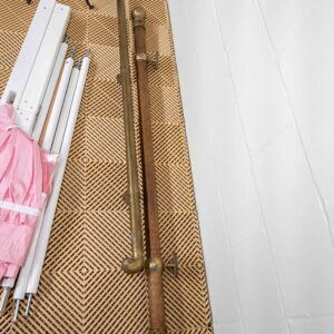 Pair of Vintage Brass & Wood Curtain Rods