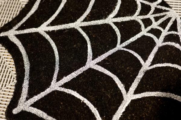 Spiderweb Doormat – Black & White Design - Image 4