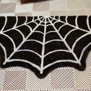 Spiderweb Doormat – Black & White Design