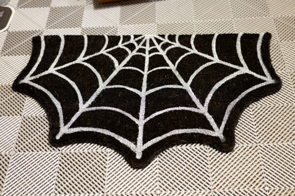 Spiderweb Doormat – Black & White Design