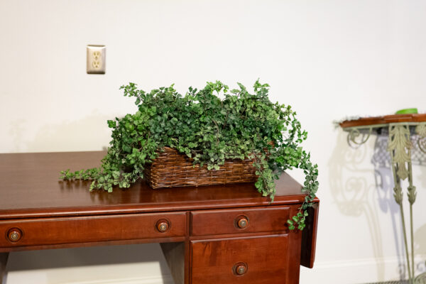 Decorative Greenery in Woven Basket – 24” Length