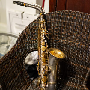 Vintage Brass & Silver Saxophone