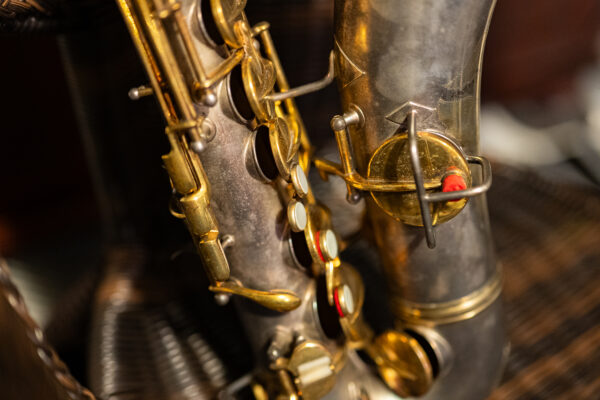 Vintage Brass & Silver Saxophone - Image 3
