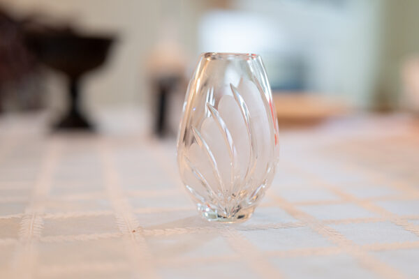 Small Etched Glass Vase – 4.75"