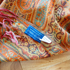 4032M - Ethan Allen Paisley Furniture Throw