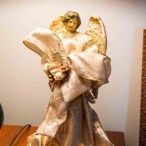 Vintage Angel Tree Topper – 12” Height