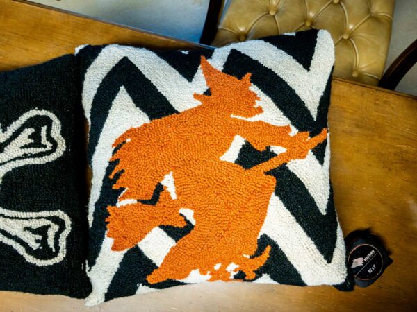 Halloween Pillow Lot – Witch & Skull Designs (Set of 2) - Image 3
