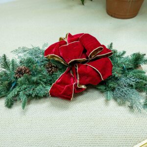 Christmas Mantle Decoration with Lights – 30” Length