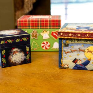 Christmas Decorative Box Lot – Set of 3 (Hallmark & More)