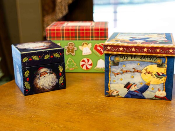 Christmas Decorative Box Lot – Set of 3 (Hallmark & More)