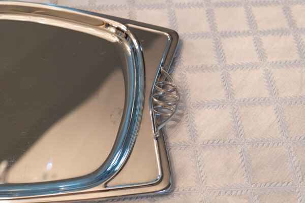 Silver Plated Serving Tray – Unbranded (19.5” x 12.5”) - Image 2
