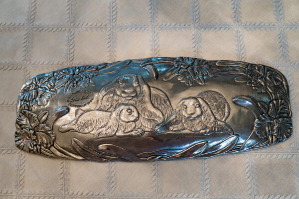 Arthur Court Silver Plated Rabbit Serving Tray – 14” x 6” - Image 4