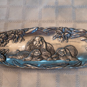 Arthur Court Silver Plated Rabbit Serving Tray – 14” x 6”