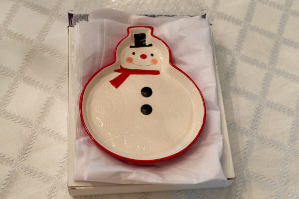 HALLMARK CHRISTMAS SNOWMAN PLATE