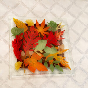 FALL LEAVES DECORATIVE PLATE