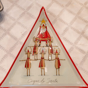 Prima Design "Cirque de Santa" Triangle Decorative Plate