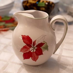Block Bernarda Poinsettia Pitcher – Holiday Ceramic