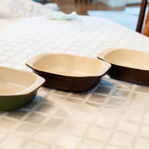 Chantal Cookware – Set of 3 Stoneware Baking Dishes (Assorted Colors)
