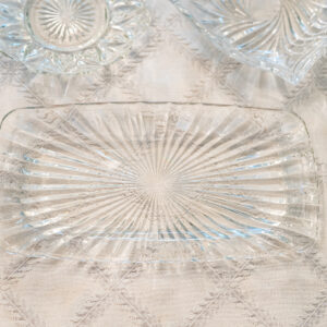 Set of 3 Vintage Glass Serving Bowls – Flower & Swirl Designs