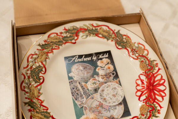 Andrea by Sadek Christmas Cake Plate – 10” Holiday Serving Dish