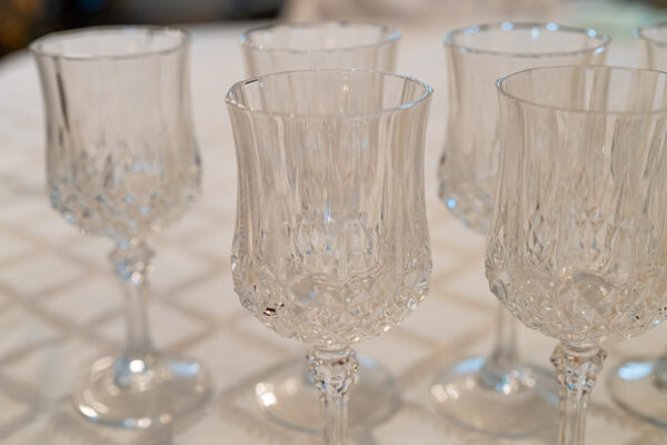 Set of 6 Crystal-Style Stemmed Glasses – 2.75” Diameter - Image 2