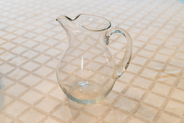 Clear Glass Pitcher – 9” Tall Classic Beverage Server