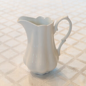 Classic White Ceramic Pitcher – 7.5” Height