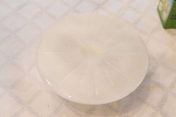 Vintage White Glass Cake Stand – 10” Diameter / 2.5” Height - Image 2
