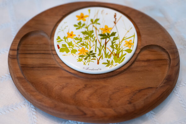 Wood Cheese Tray with Glass Dome Lid – 12” Length - Image 2