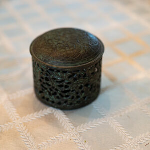 Vintage Brass Potpourri Jar – Decorative with Lid
