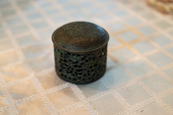 Vintage Brass Potpourri Jar – Decorative with Lid