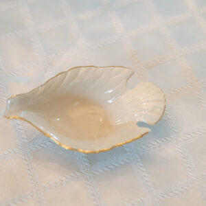 Lenox Porcelain Shell Dish with Gold Trim