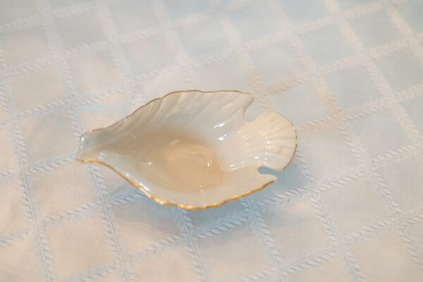 Lenox Porcelain Shell Dish with Gold Trim