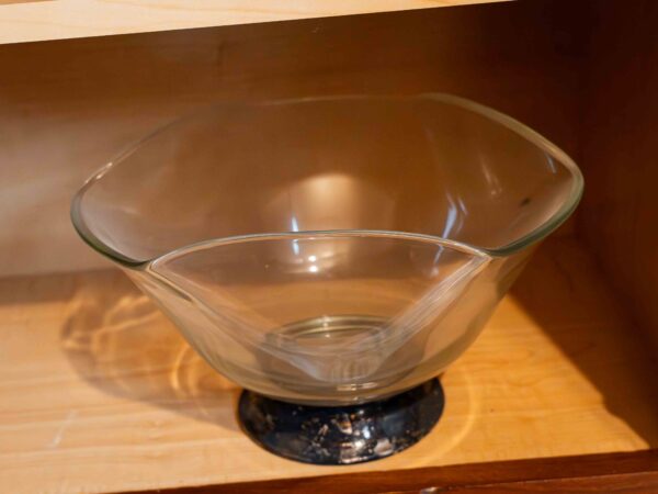 Glass Bowl With Silver Base - Image 2