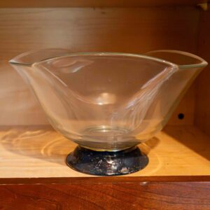 Glass Bowl With Silver Base