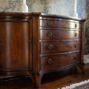 Mahogany Bombe‑Style Buffet Sideboard Chest