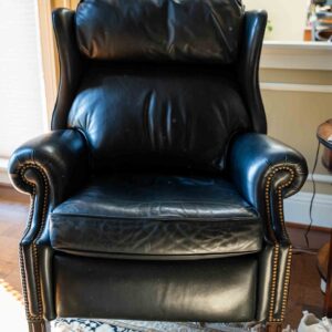 Black Leather Wingback Recliner