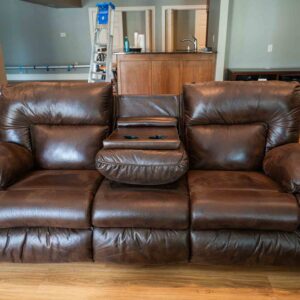 Brown Reclining Sofa