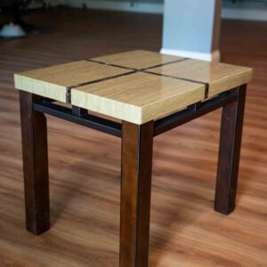 Contemporary Faux-Stone Side Table