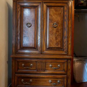 Vintage Wooden Armoire Dresser Cabinet Wardrobe Storage