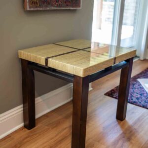 Faux‑Stone Side Table