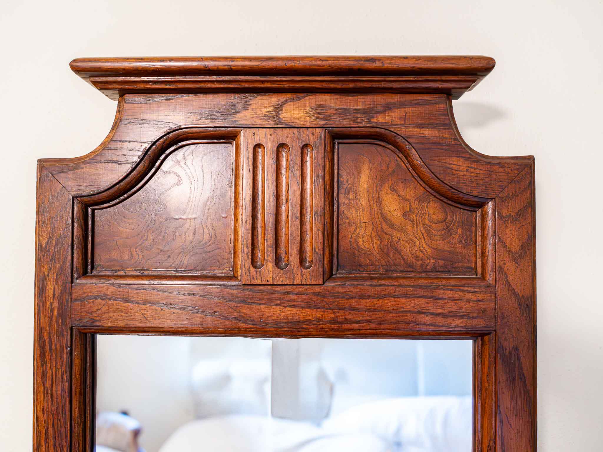 Vintage 6 Drawer Wooden Dresser w/ Dual Mirrors – Solid Wood - Image 5