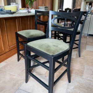 Black Wood Counter Stools