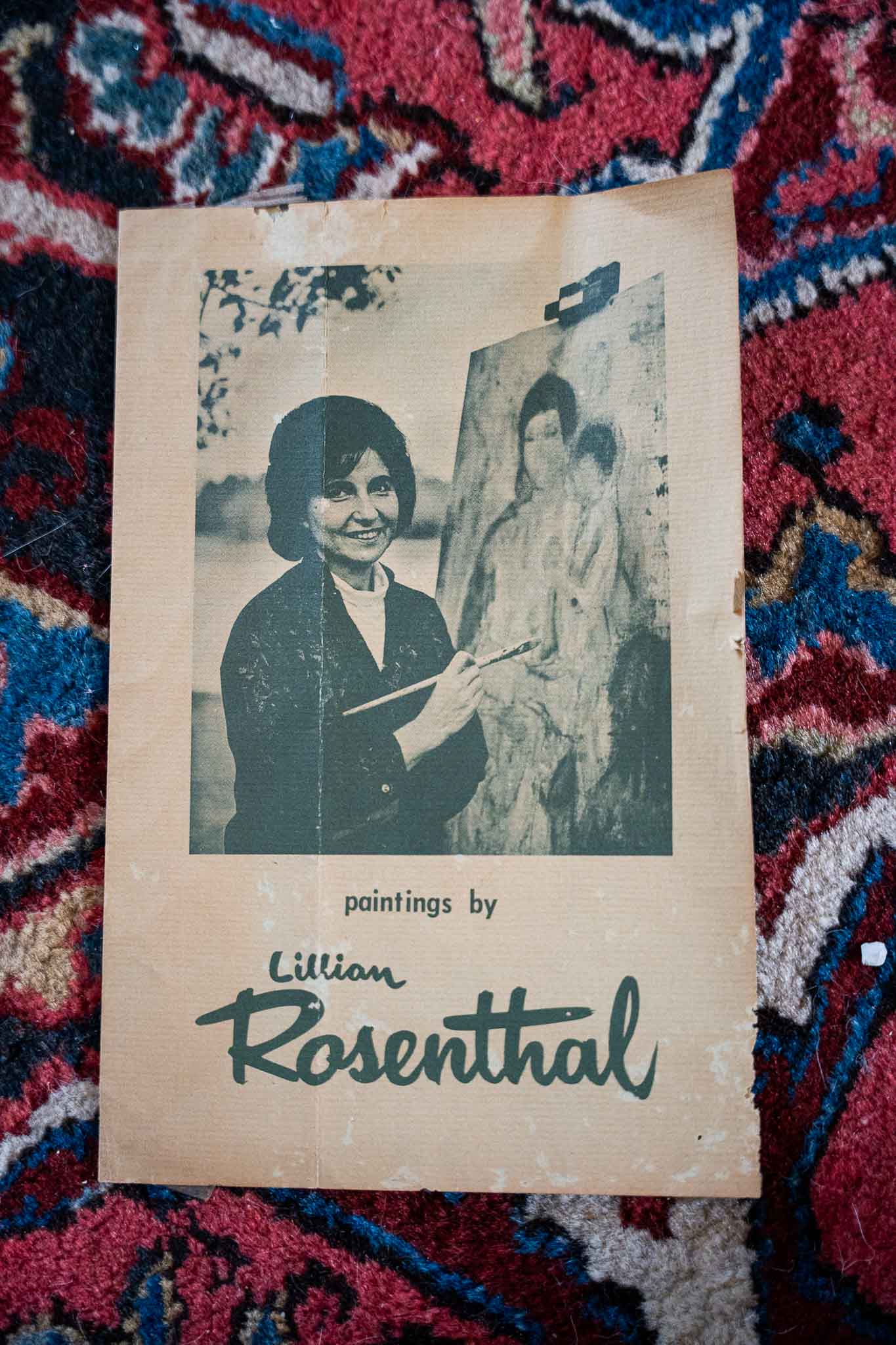 Framed Floral Still Life Painting by Lillian Rosenthal – Vintage Original Art - Image 5