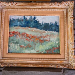 Original John Kaufmann Oil Painting “Indian Paint Brush” – Framed Landscape w/ Provenance