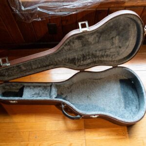 Vintage Leather Acoustic Guitar Case – Brown Hard Case – Plush Interior